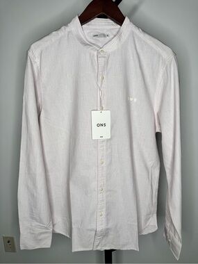 ONS Men's Light Pink Button Down Shirt
